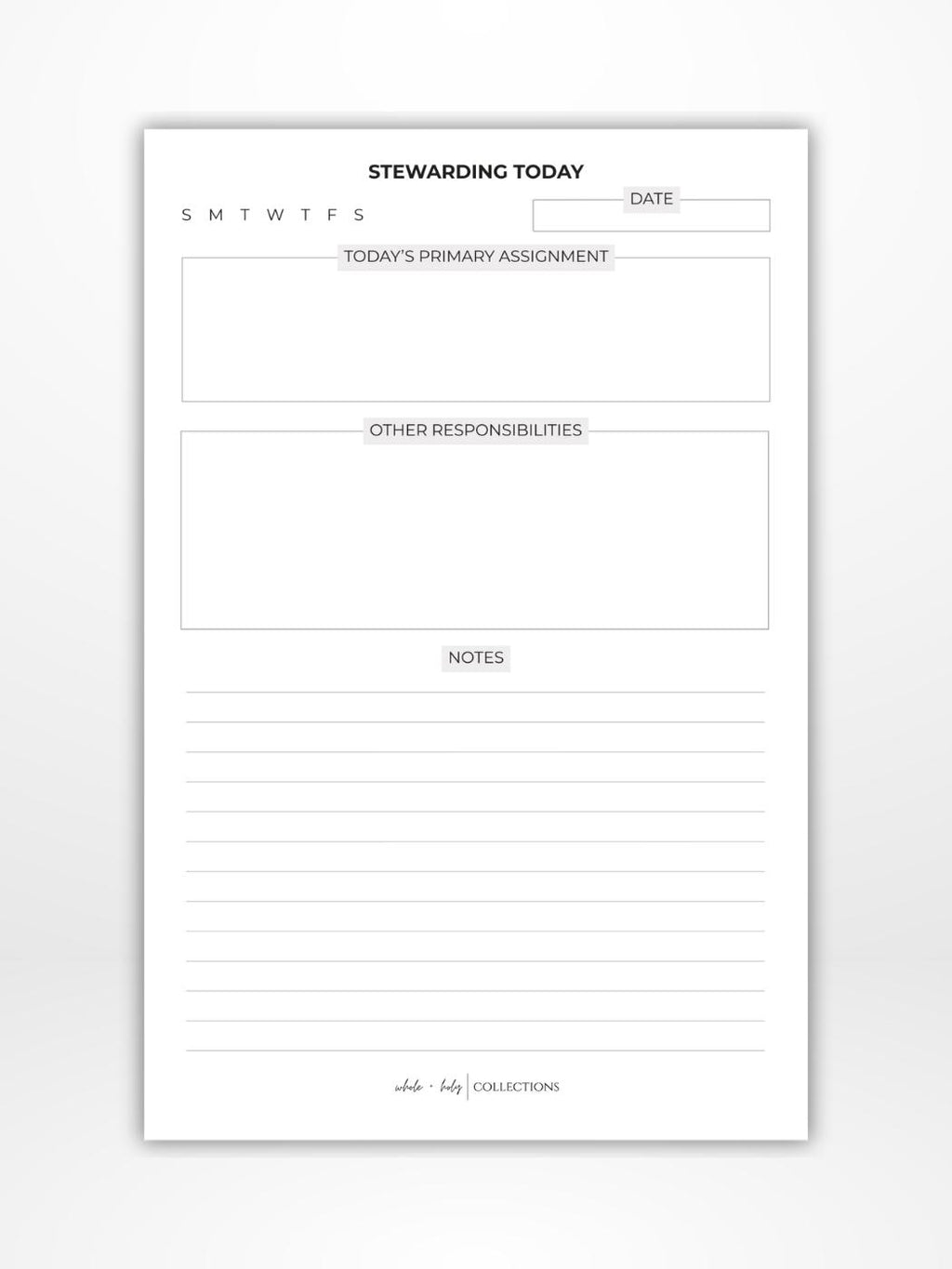 Today Notepad (Time Stewardship)