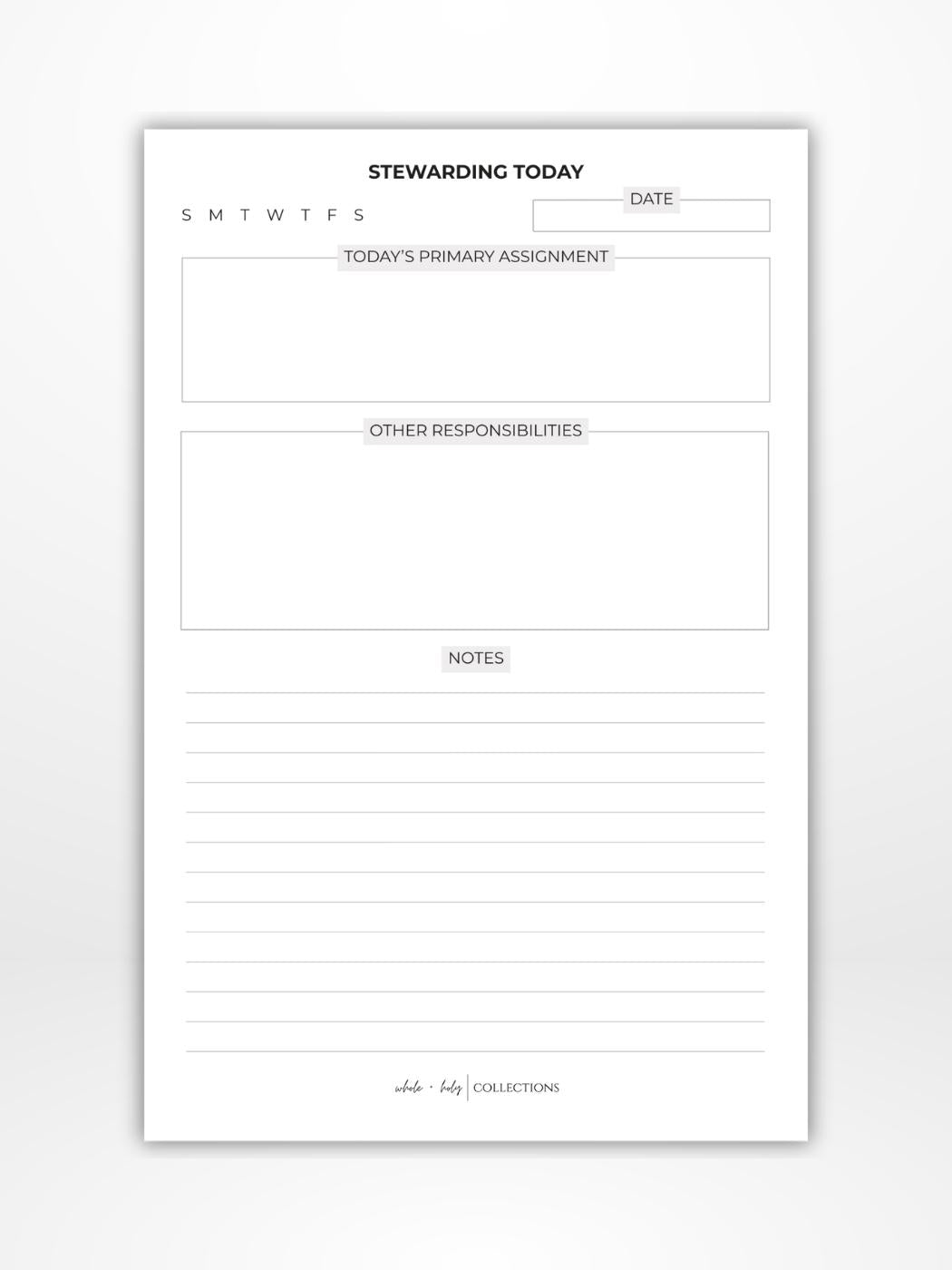 Today Notepad (Time Stewardship)