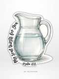 Water Pitcher Vinyl Sticker
