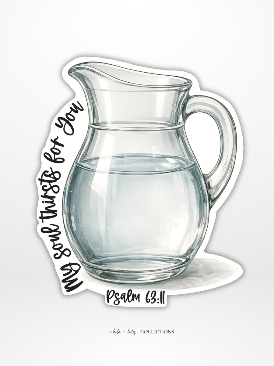 Water Pitcher Vinyl Sticker