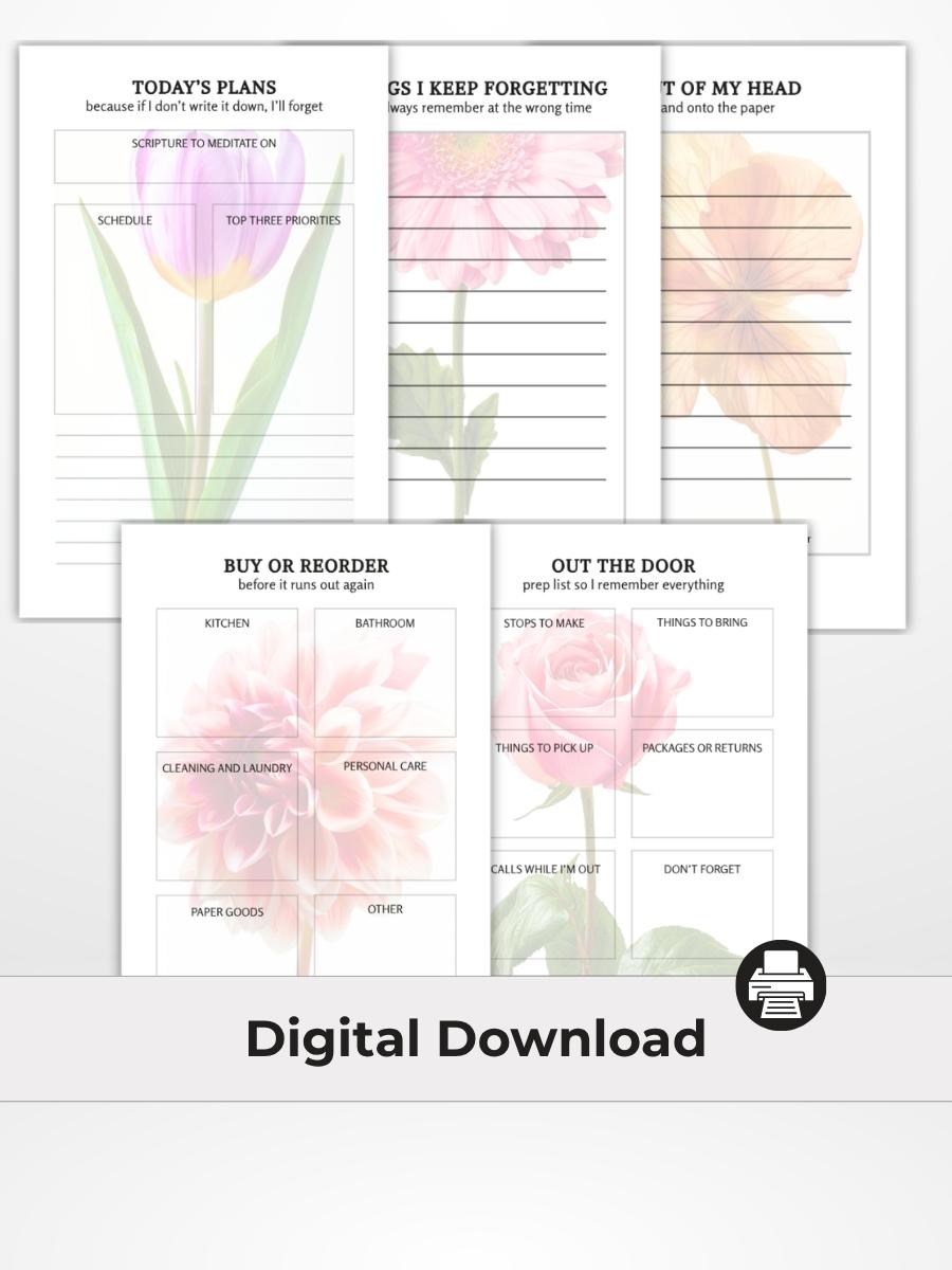 Woman of Valor: Everyday Essentials Bundle (Digital Download - Half Letter Size)