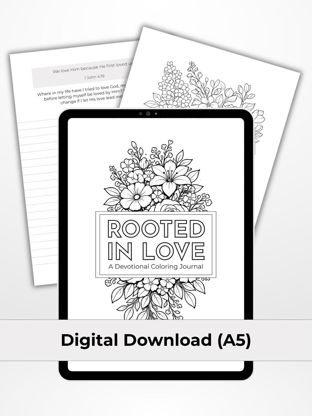 Rooted In Love Coloring Journal (Digital Download - A5)