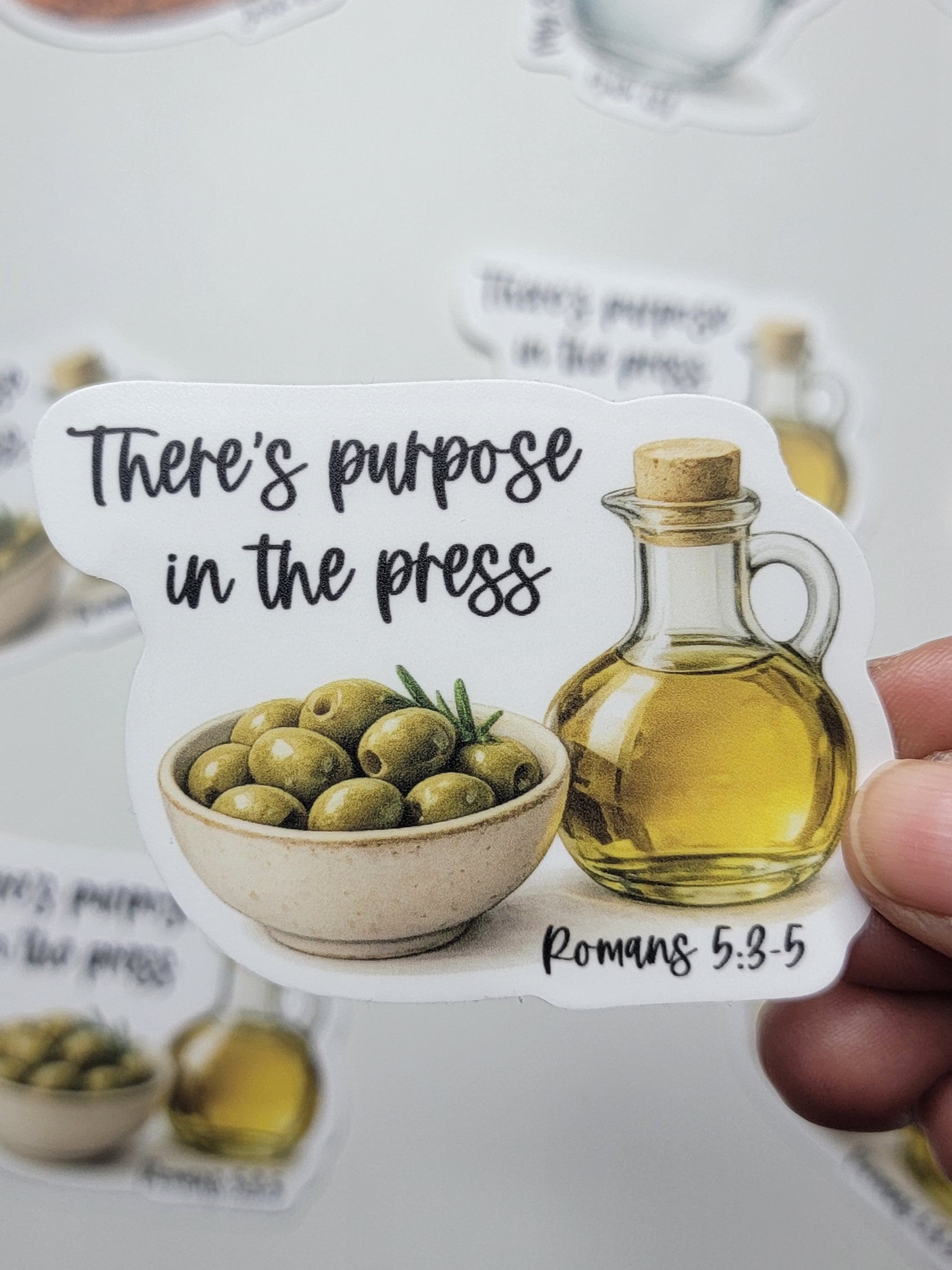 Olives and Oil Vinyl Sticker