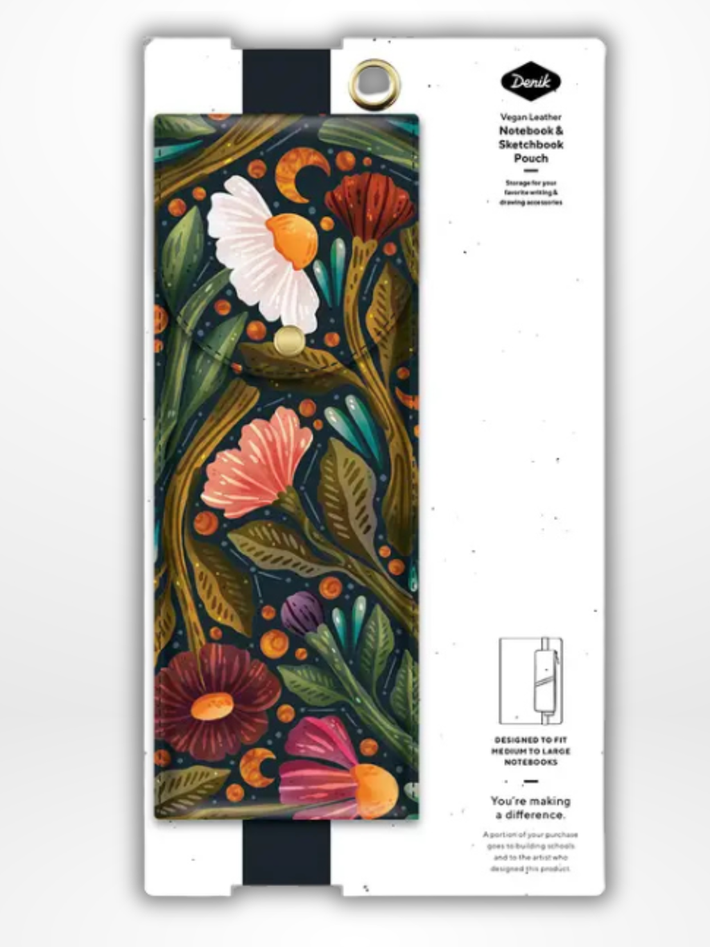 Nightsky Floral Elastic Notebook Pouch