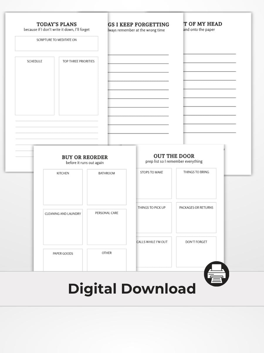 Woman of Valor: Everyday Essentials Bundle (Digital Download - Half Letter Size)