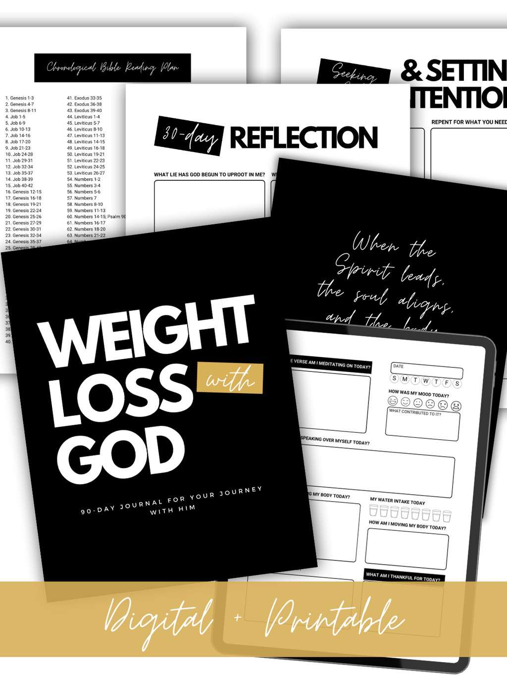Weight Loss With God: 90-Day Journal (Digital Download - 8.5x11) – Whole + Holy Collections