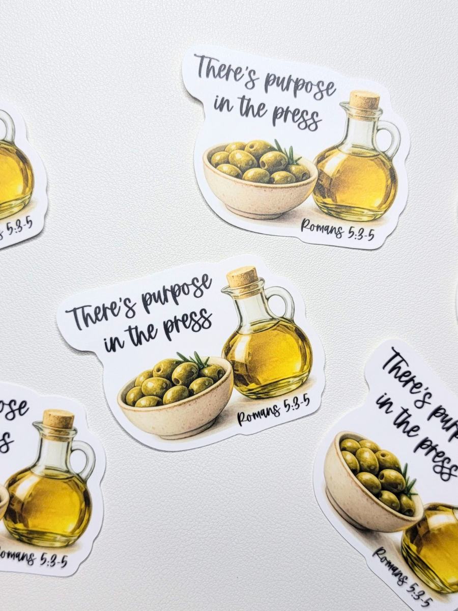 Olives and Oil Vinyl Sticker