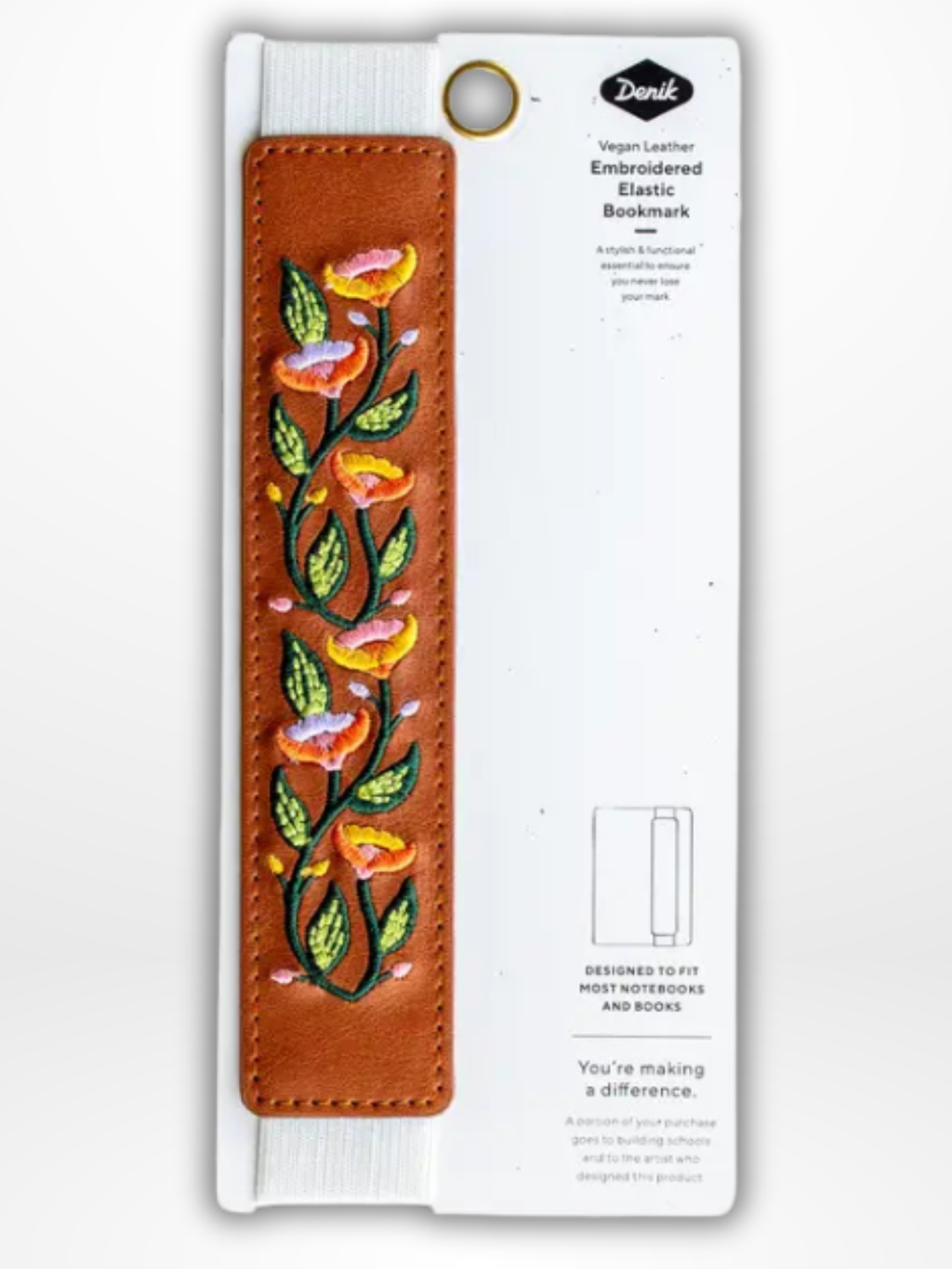 Molina Vine Embroidered Elastic Bookmark