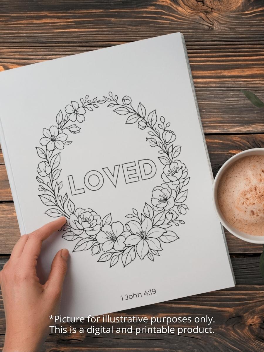 Rooted In Love Coloring Journal (Digital Download A5)
