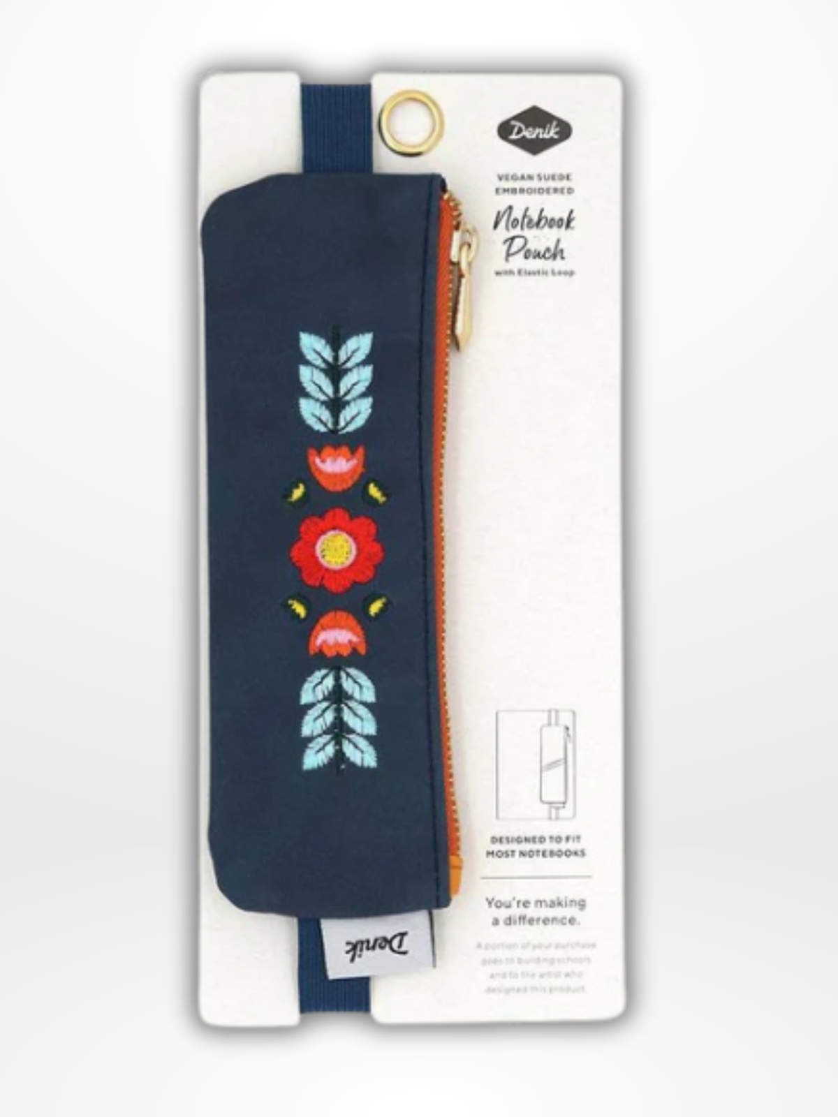 Evelynn Blue Elastic Notebook Pouch