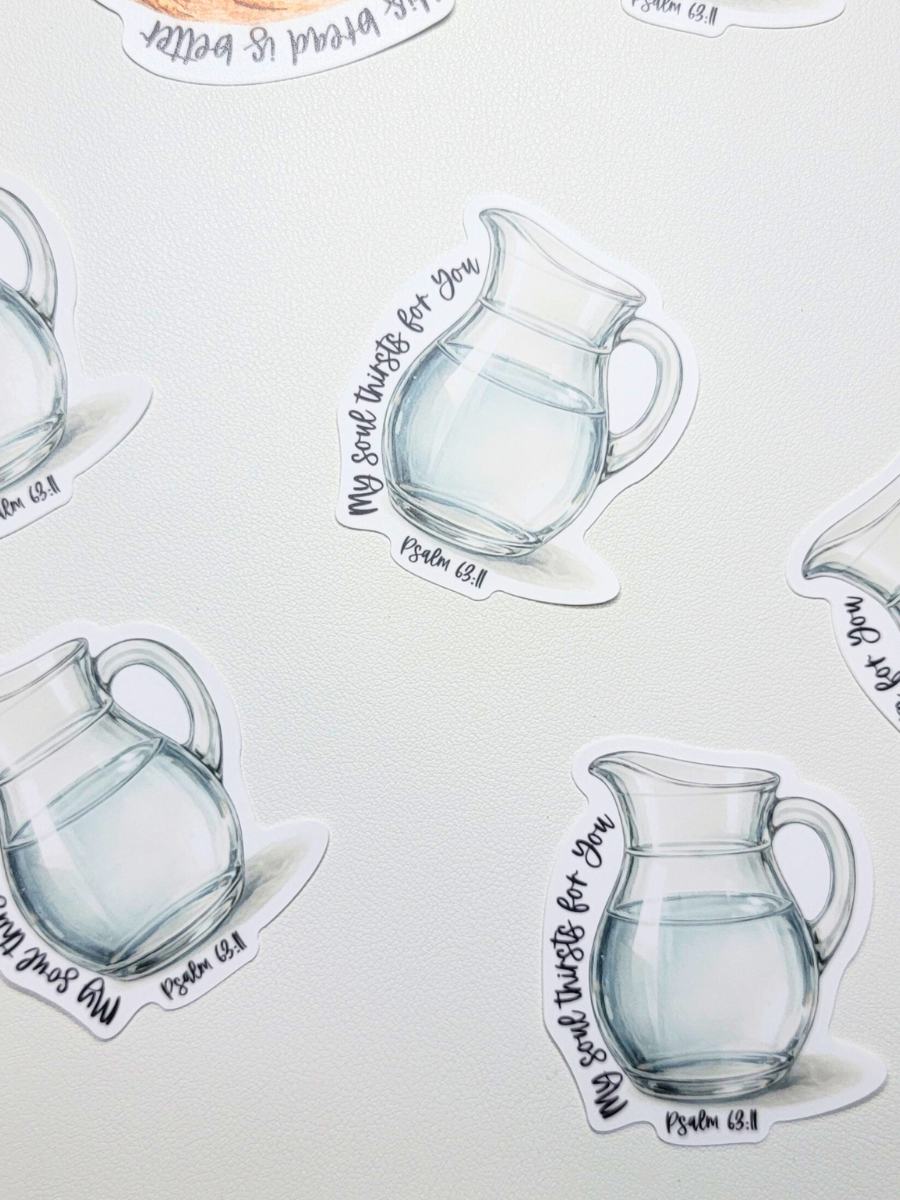 Water Pitcher Vinyl Sticker