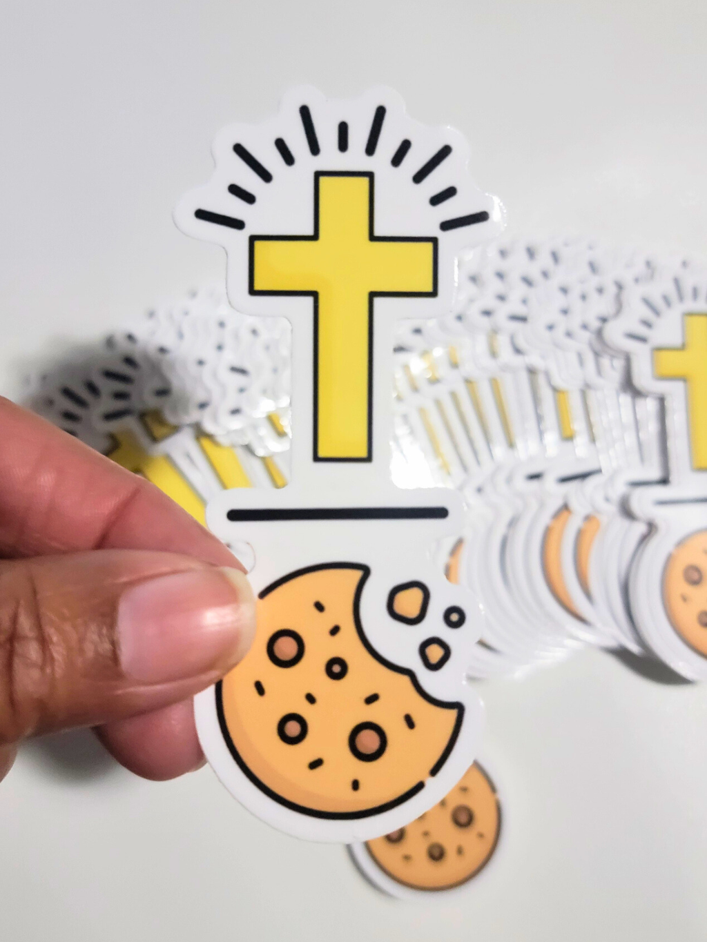 Christ Over Cookies Vinyl Sticker