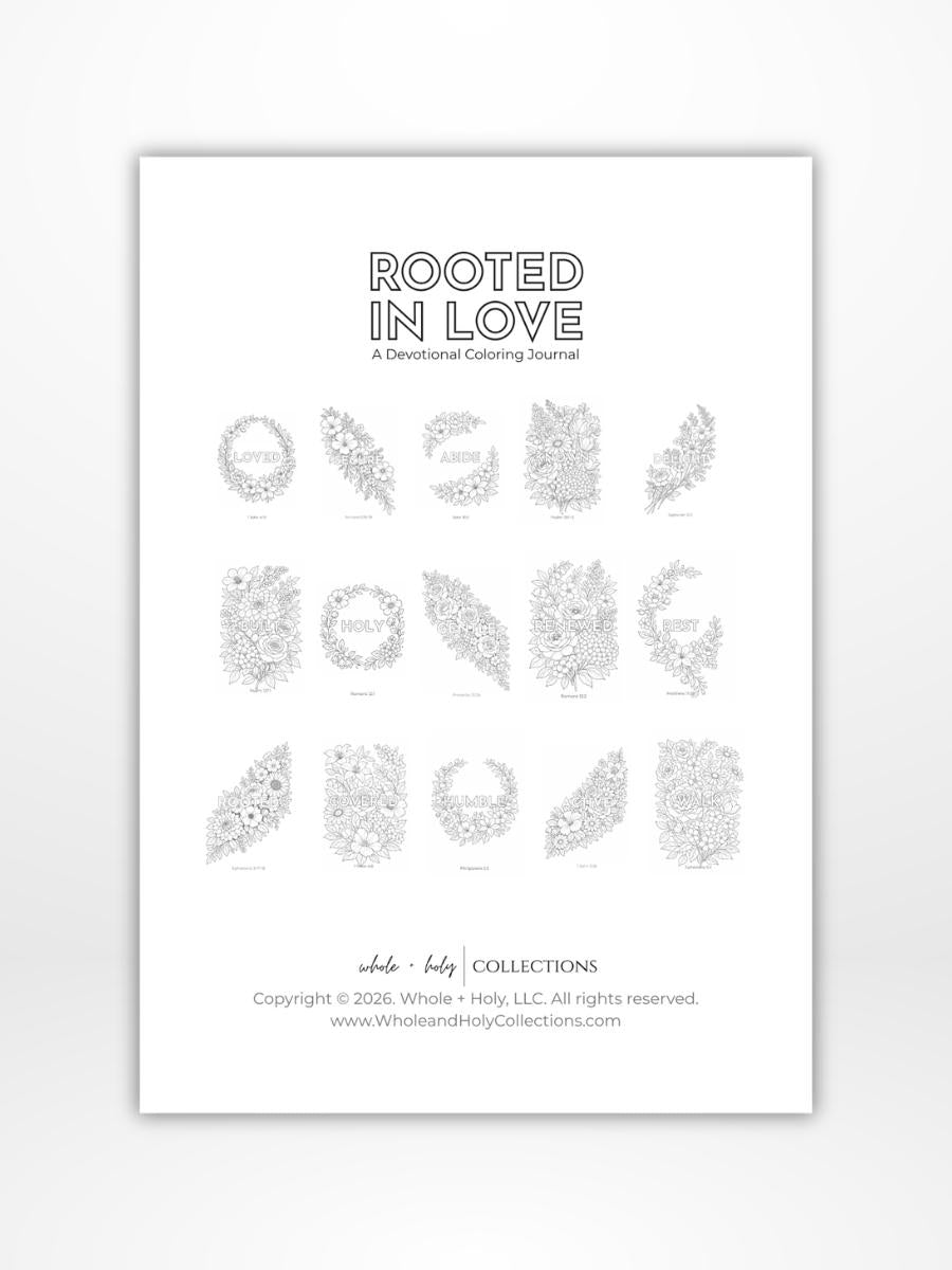 Rooted In Love Coloring Journal Insert (A5)