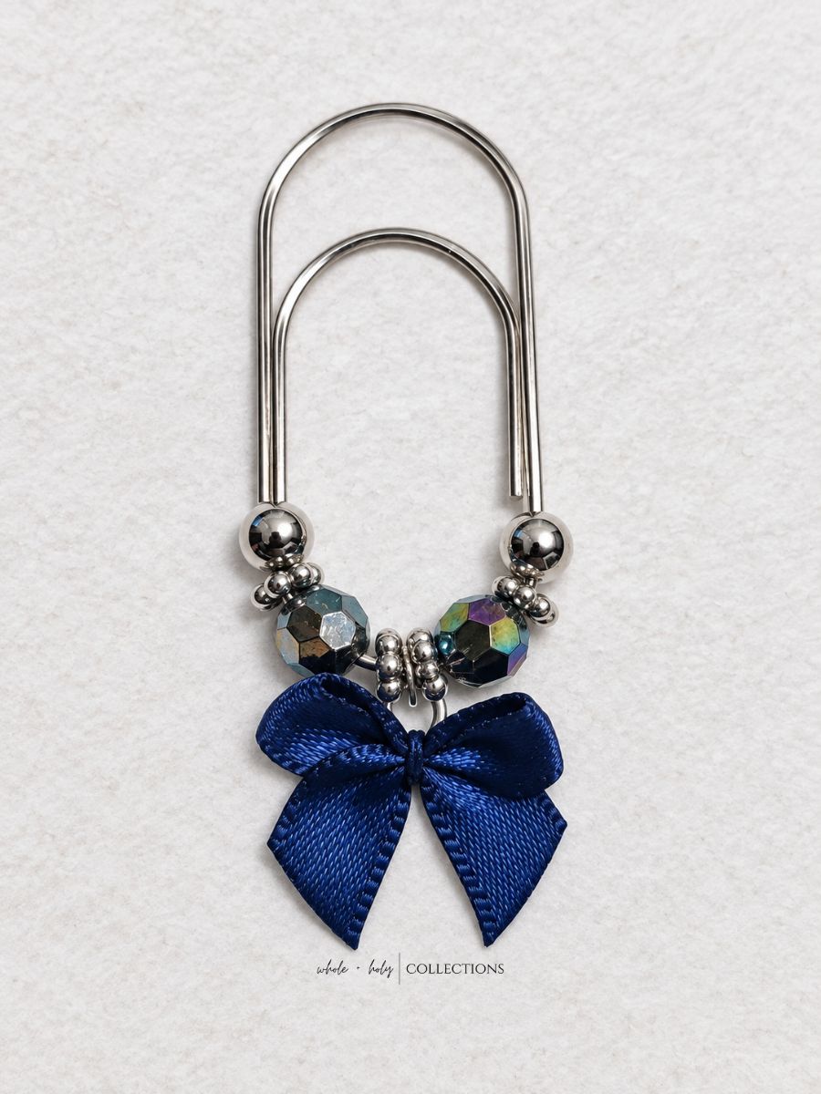 Iridescent Bead + Bow Bible and Planner Paperclip