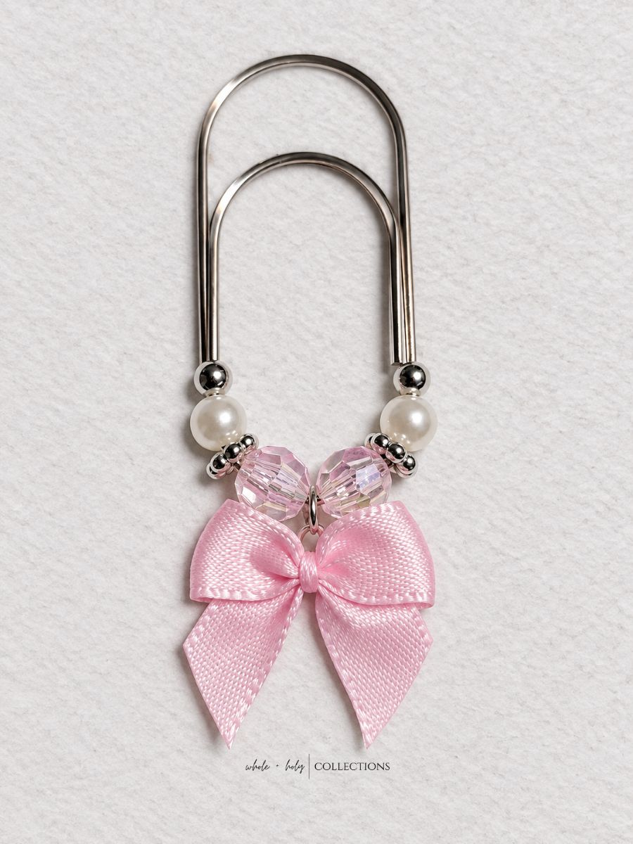 Iridescent Bead + Bow Bible and Planner Paperclip