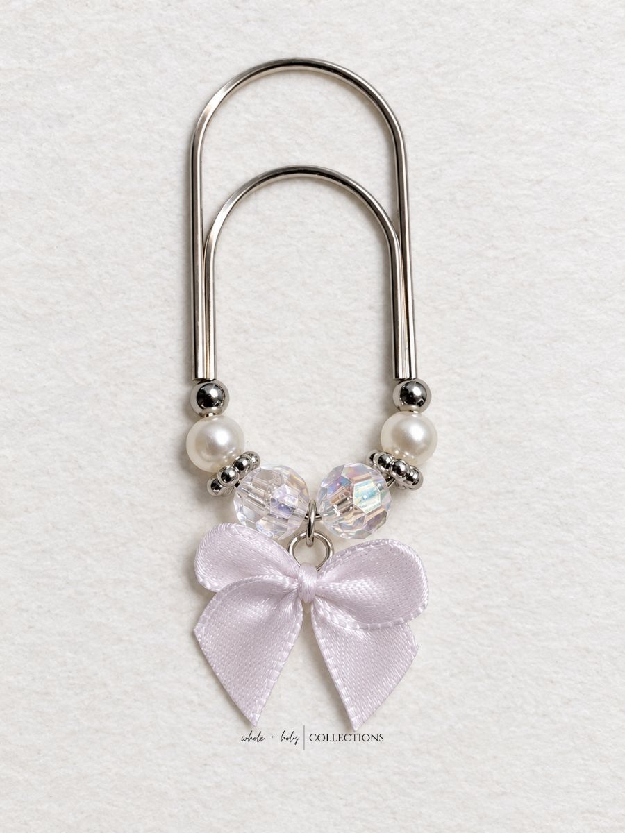 Iridescent Bead + Bow Bible and Planner Paperclip