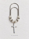 Pearl Beaded Bible and Planner Paperclip | Cross, Bible, or Heart Charm