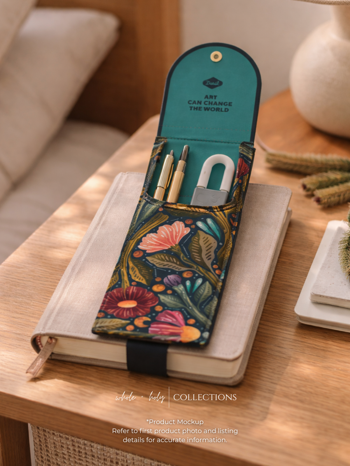 Nightsky Floral Elastic Notebook Pouch