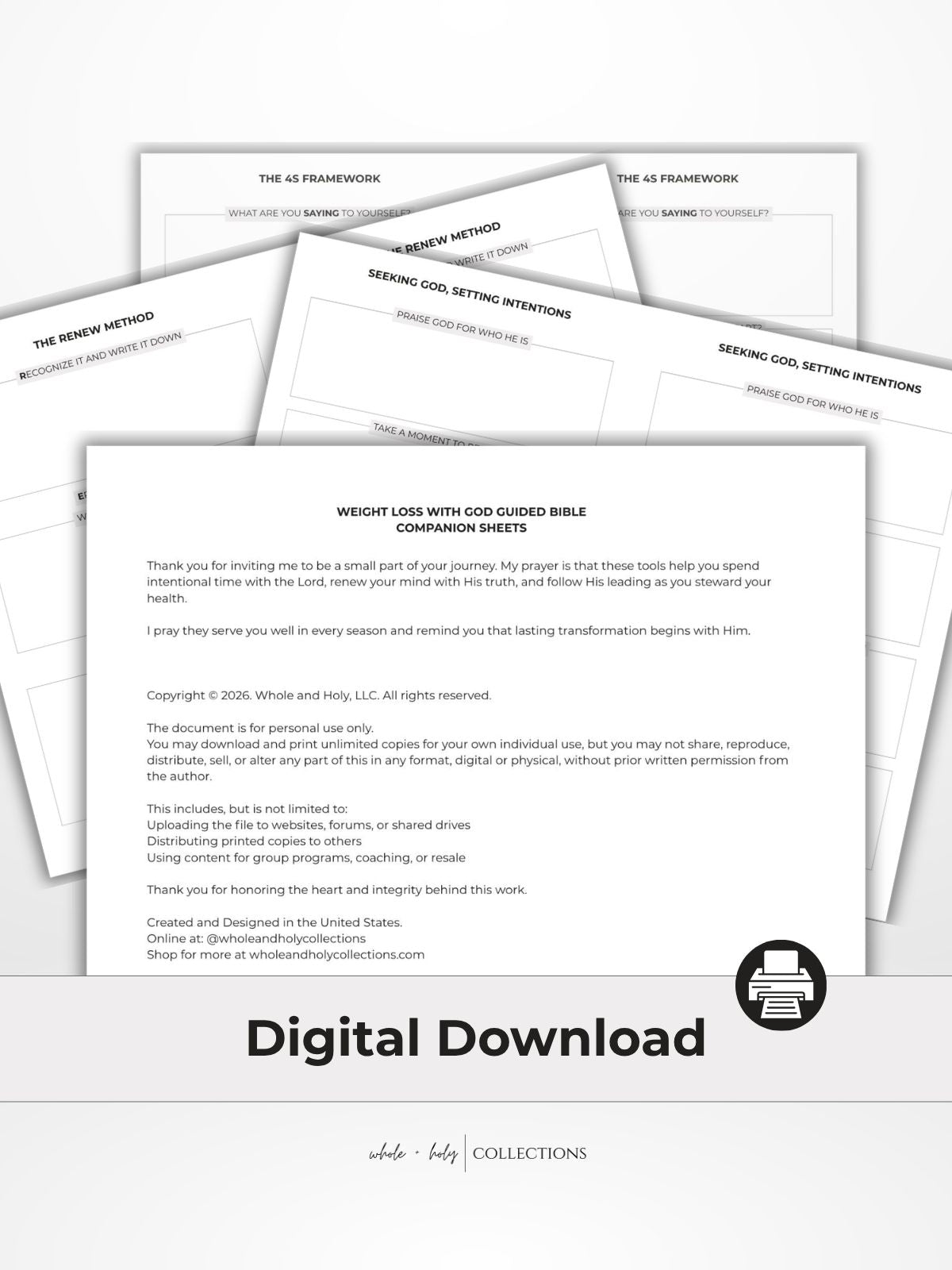 Guided Bible Companion Worksheets (Digital Download - 8.5x11)