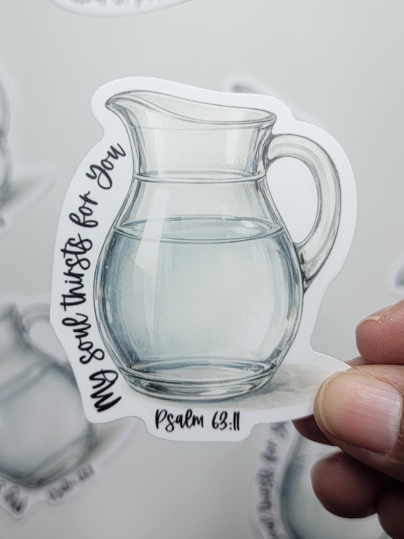 Water Pitcher Vinyl Sticker