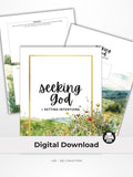 Seeking God, Setting Intentions Guided Journal (Digital Download - 8.5x11)