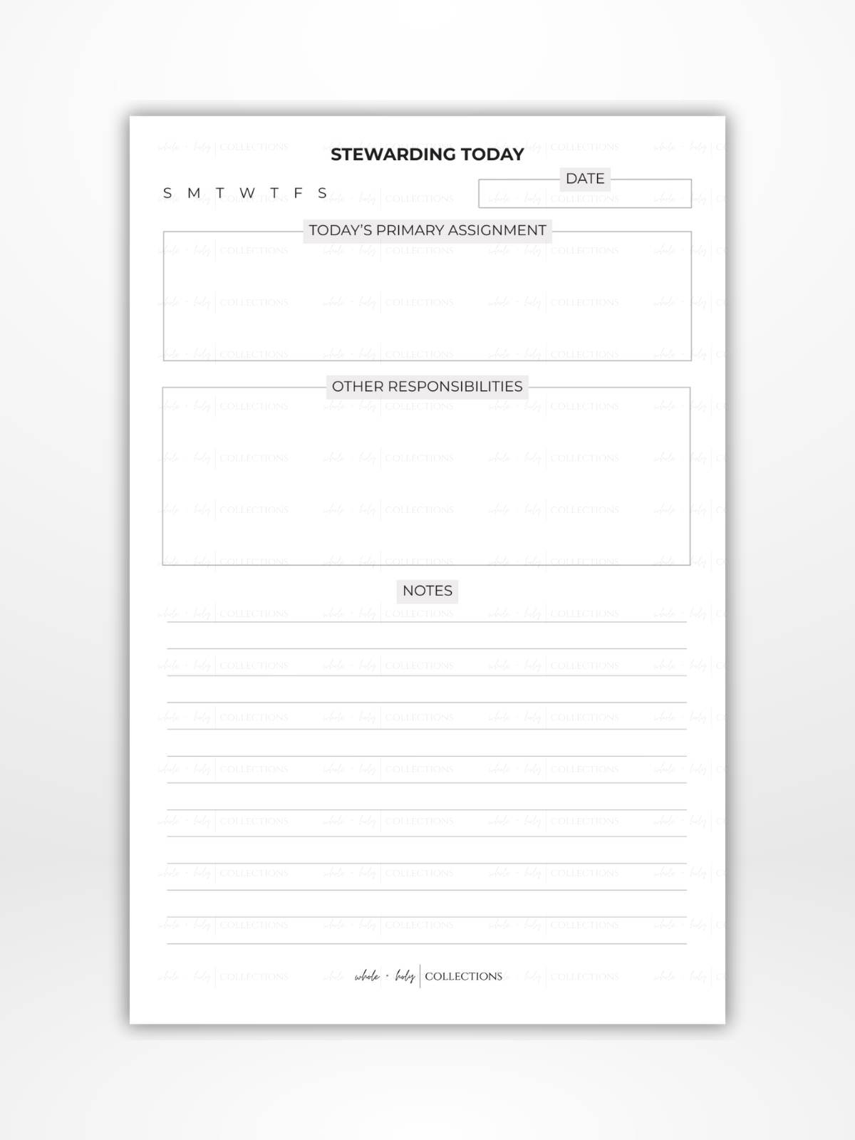 Today Notepad (Time Stewardship)