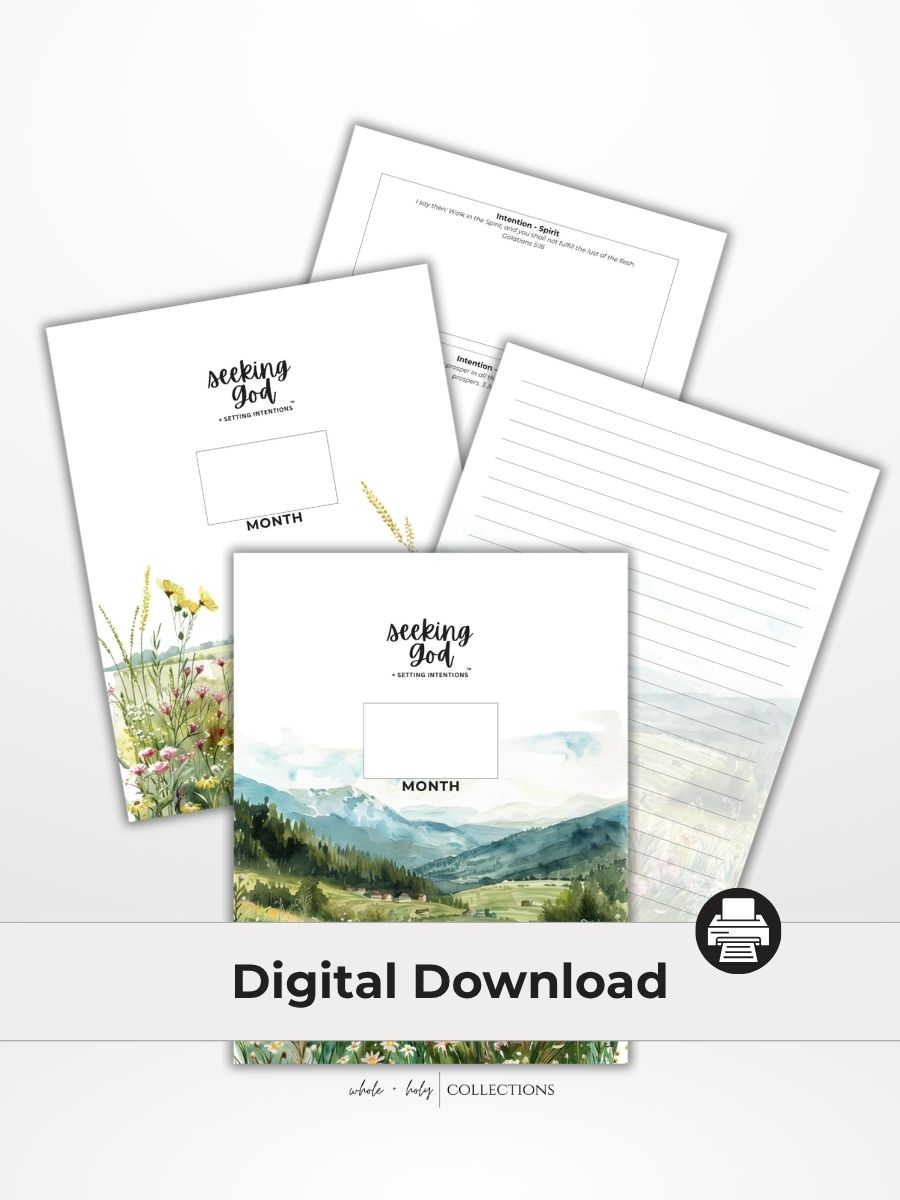 Weight Loss with God Monthly Goal Setting (Digital Download - 8.5x11)